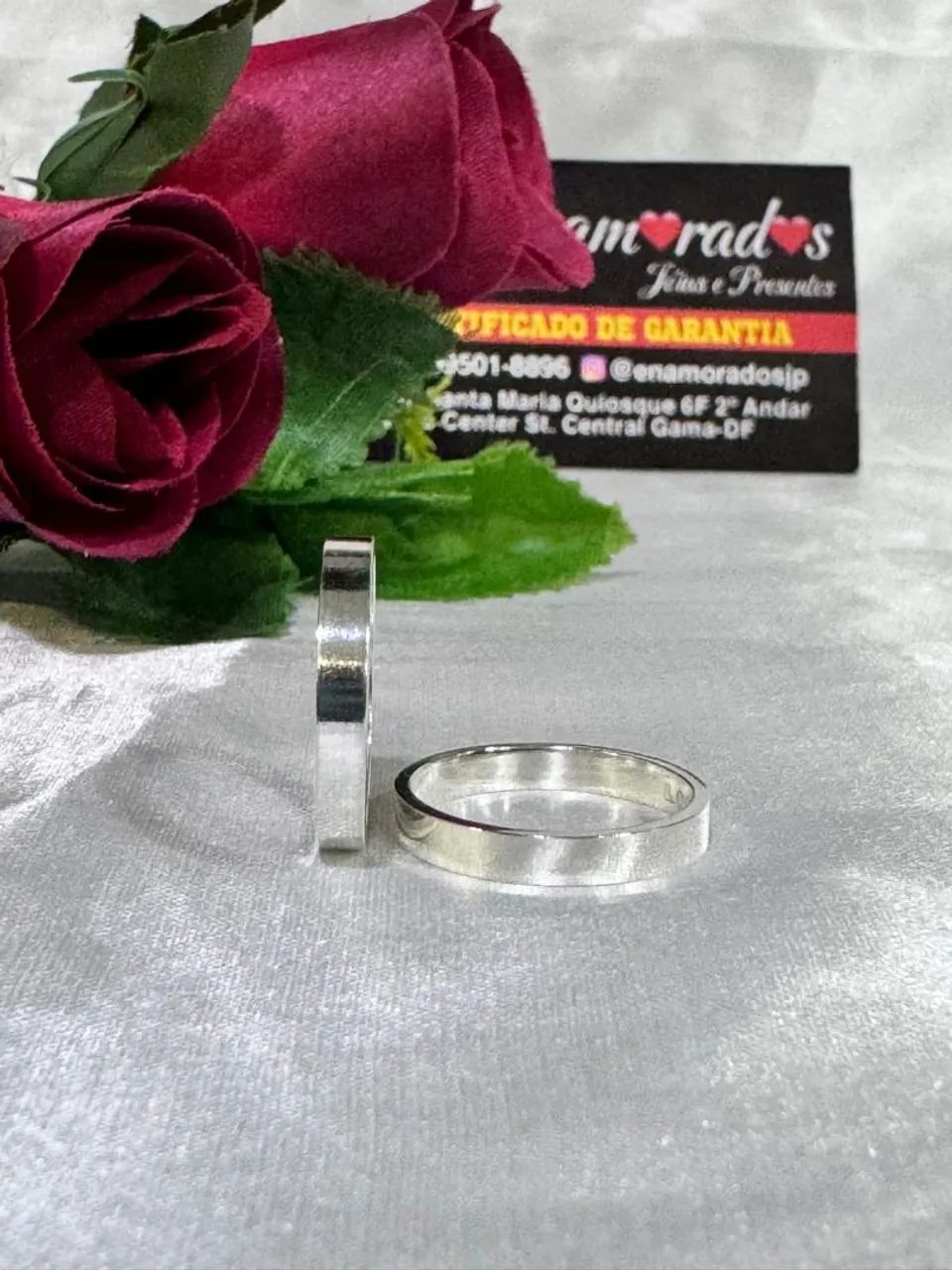 Alianças de prata 950 (Enamorados Oriente)