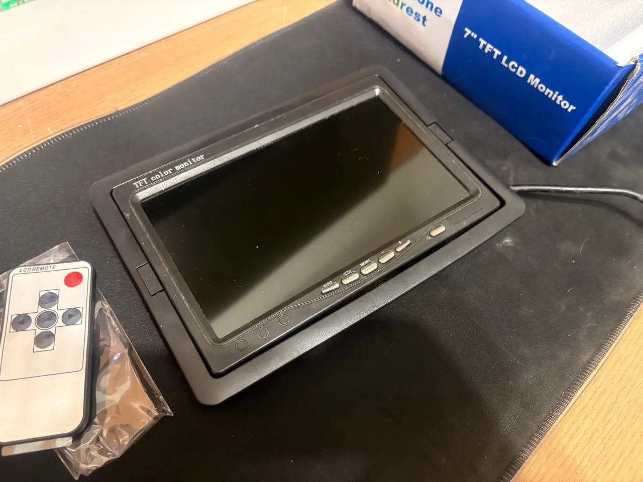 Monitor Lcd 7° Polegadas Tft Color Cor Preto64418591095553123