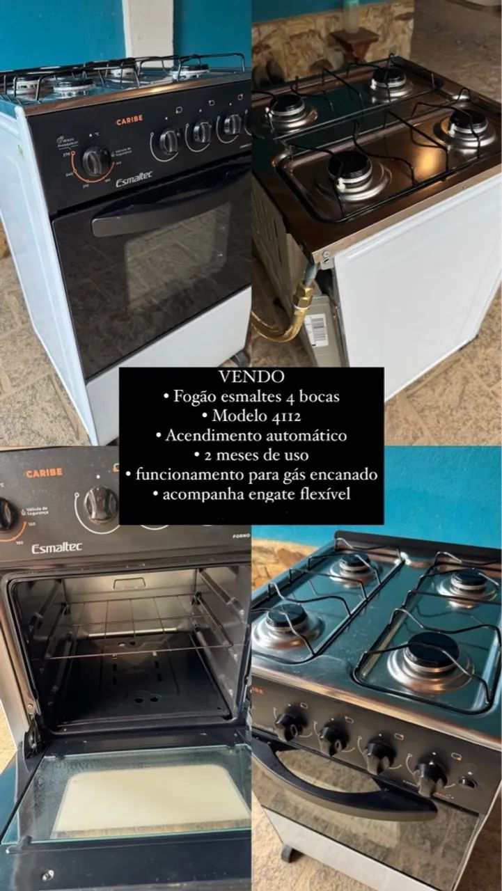 Fogão 4 bocas 2 meses de uso