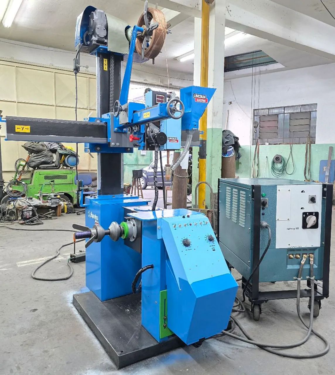 Pórtico para soldar rolete com Fonte 600 Amperes