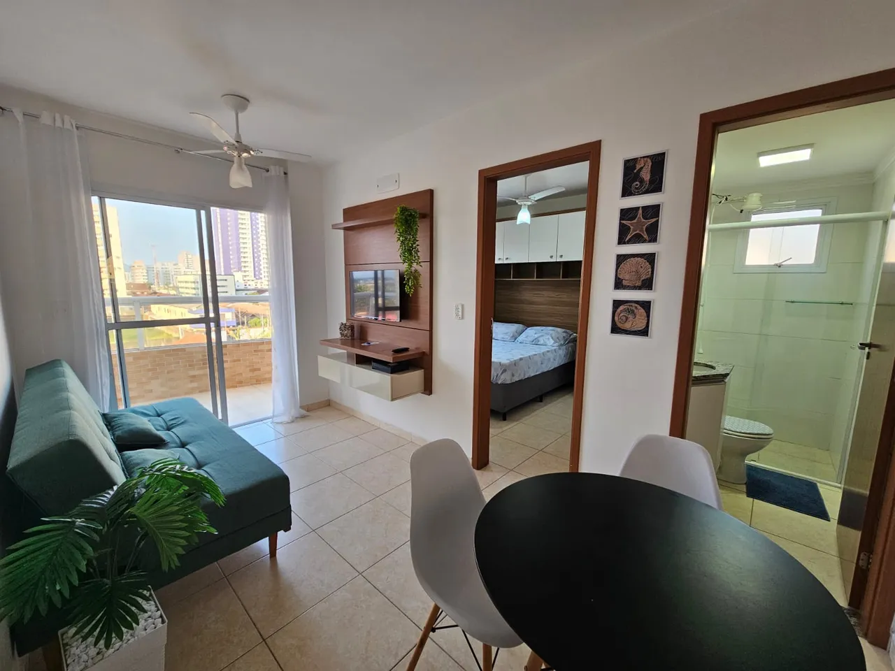 Apartamento para locação com 1 dormitório na Aviação - Praia Grande - SP