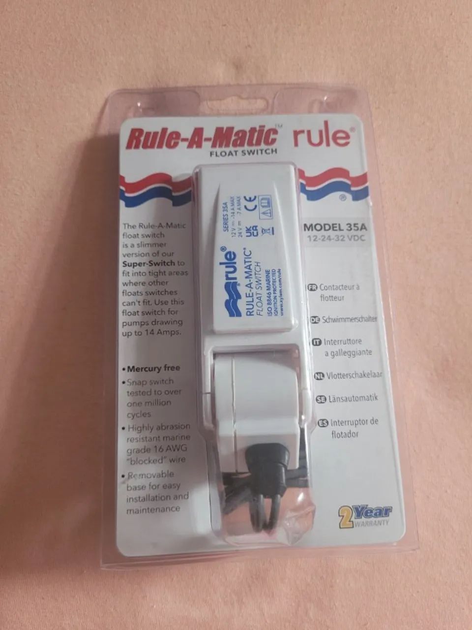 Flutuador Automático Rule-A-Matic - Modelo 35A - Novo