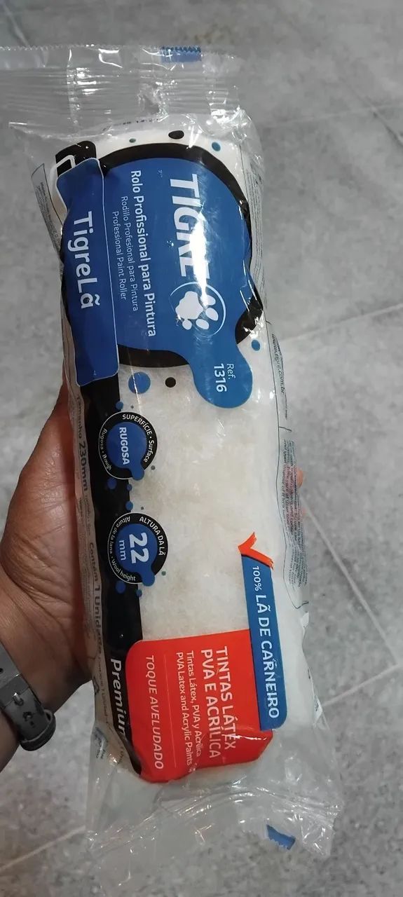 Rolo lã carneiro 23 cm 1316i Tigre