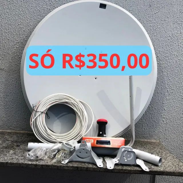 Kit Receptor de Tv Digital Century com Antena Parabólica 