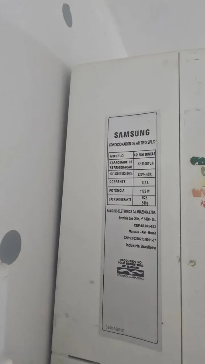 AR CONDICIONADA SAMSUNG 12 MIL BTUS - Foto 3