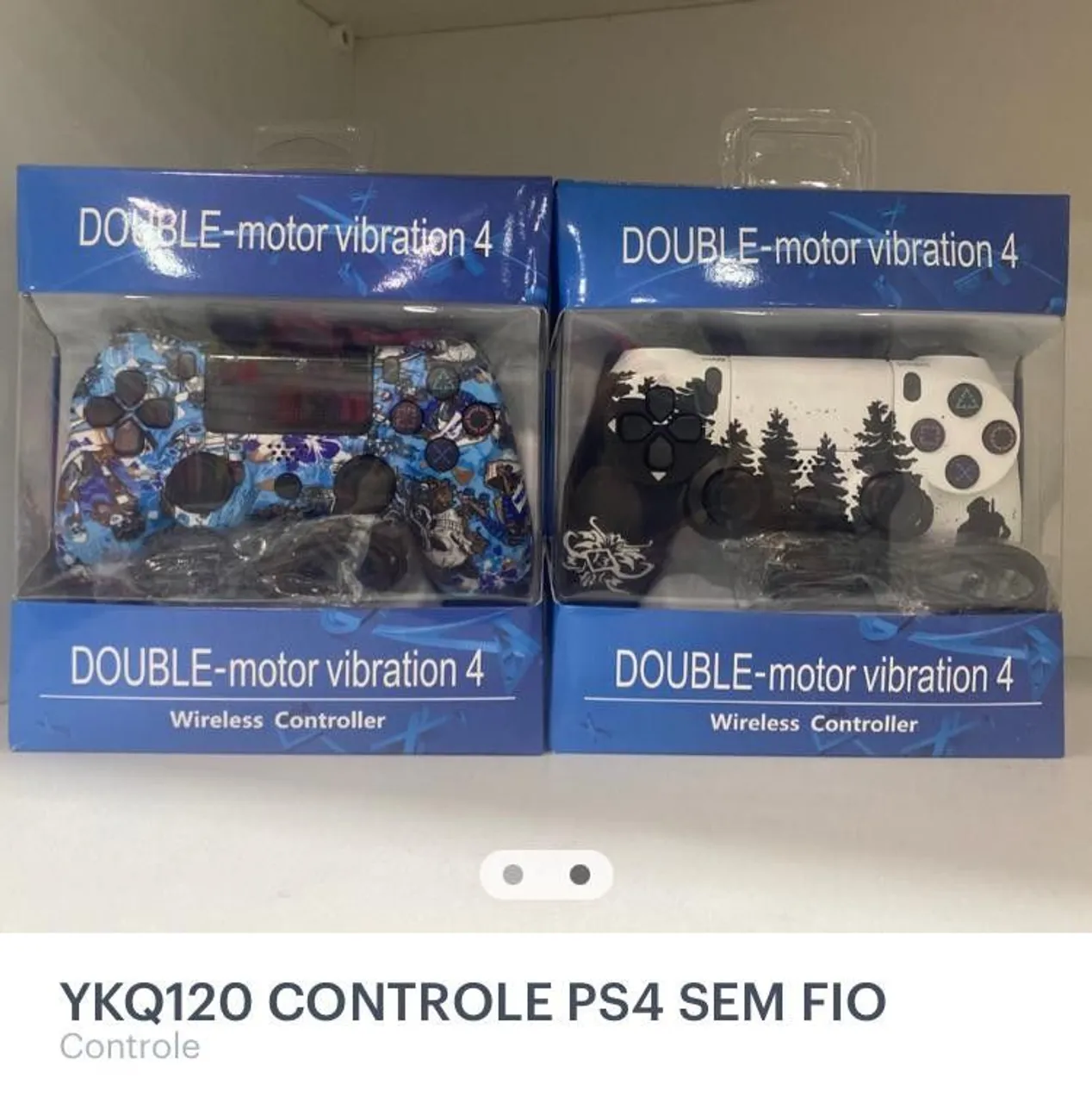 Controle PS4 Sem Fio YKQ120 - Double Motor Vibration