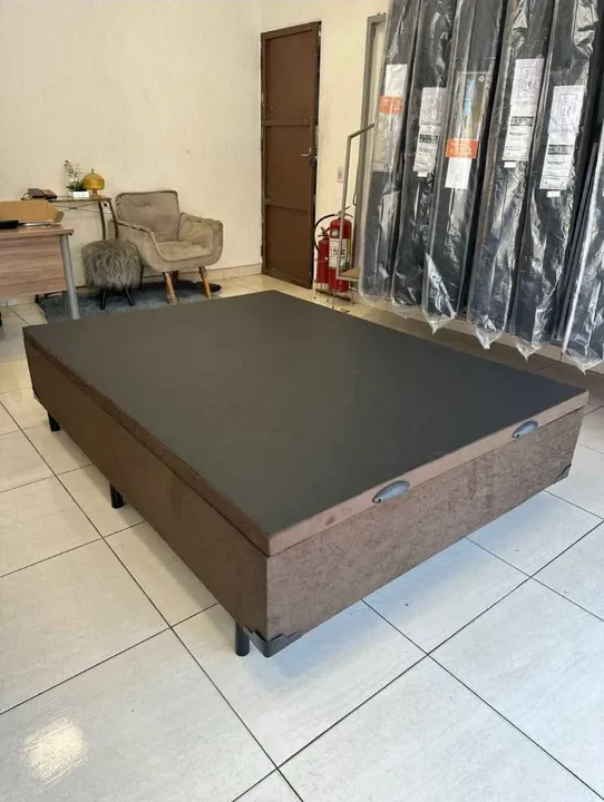 Base Cama Box de Casal com Baú novo Direto da Fábrica Pronta Entrega
