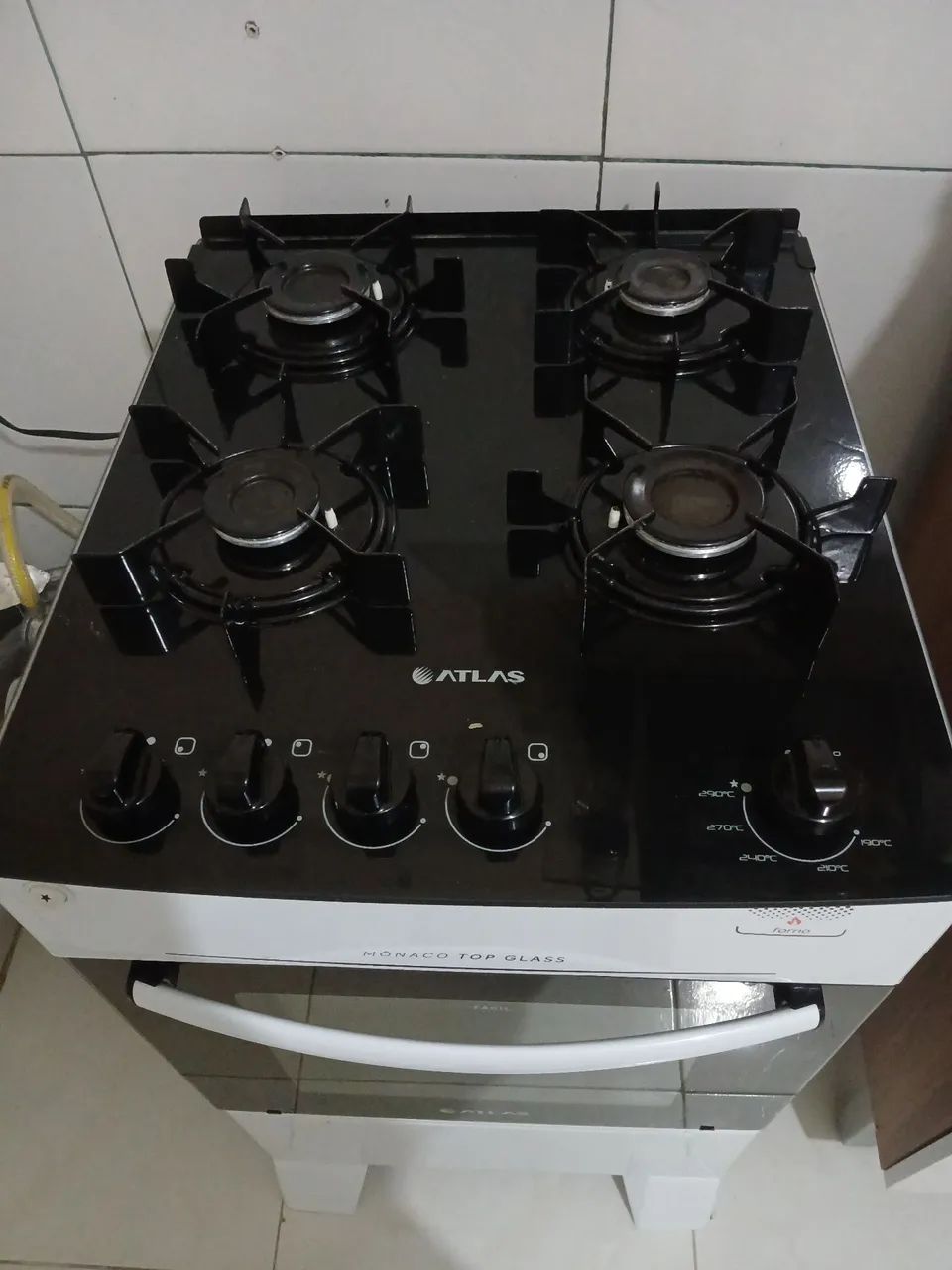Fogão Atlas Monaco Top Glass 4 Bocas