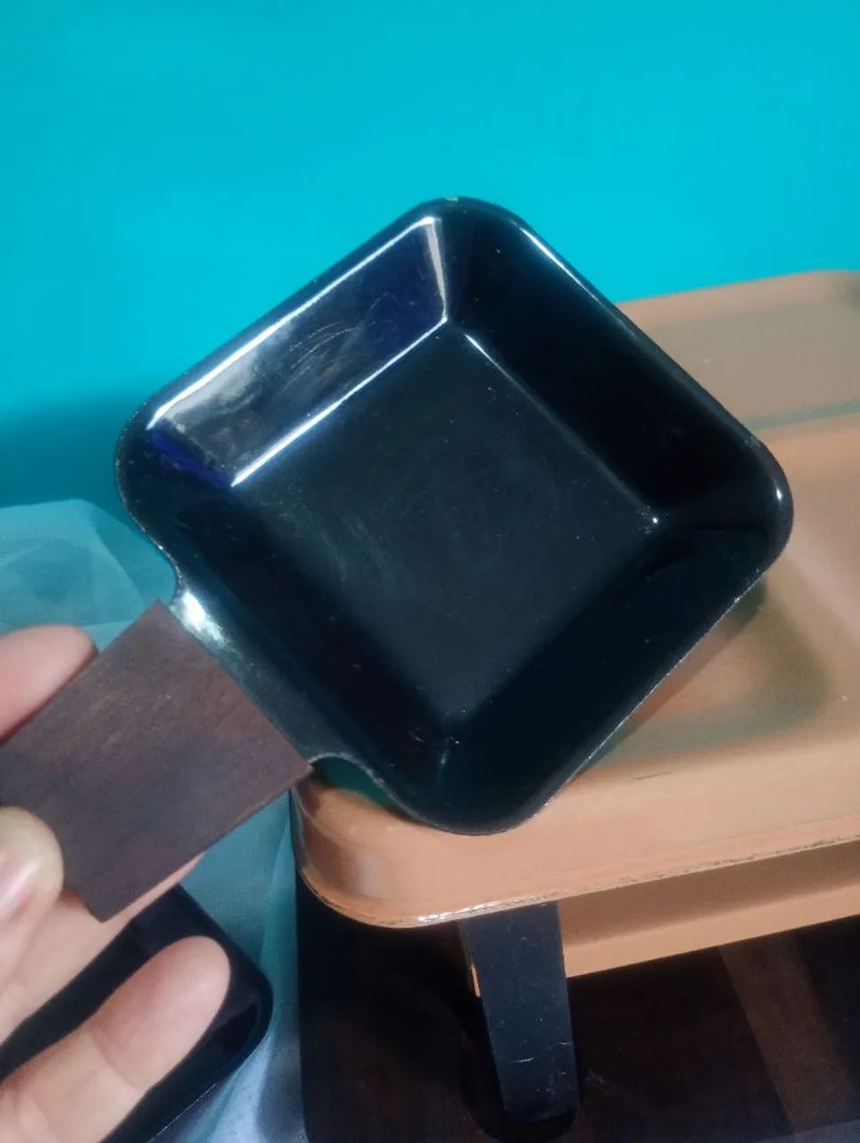 Racleteira Tropic art - Base em madeira e metal esmaltado <br> - Foto 4