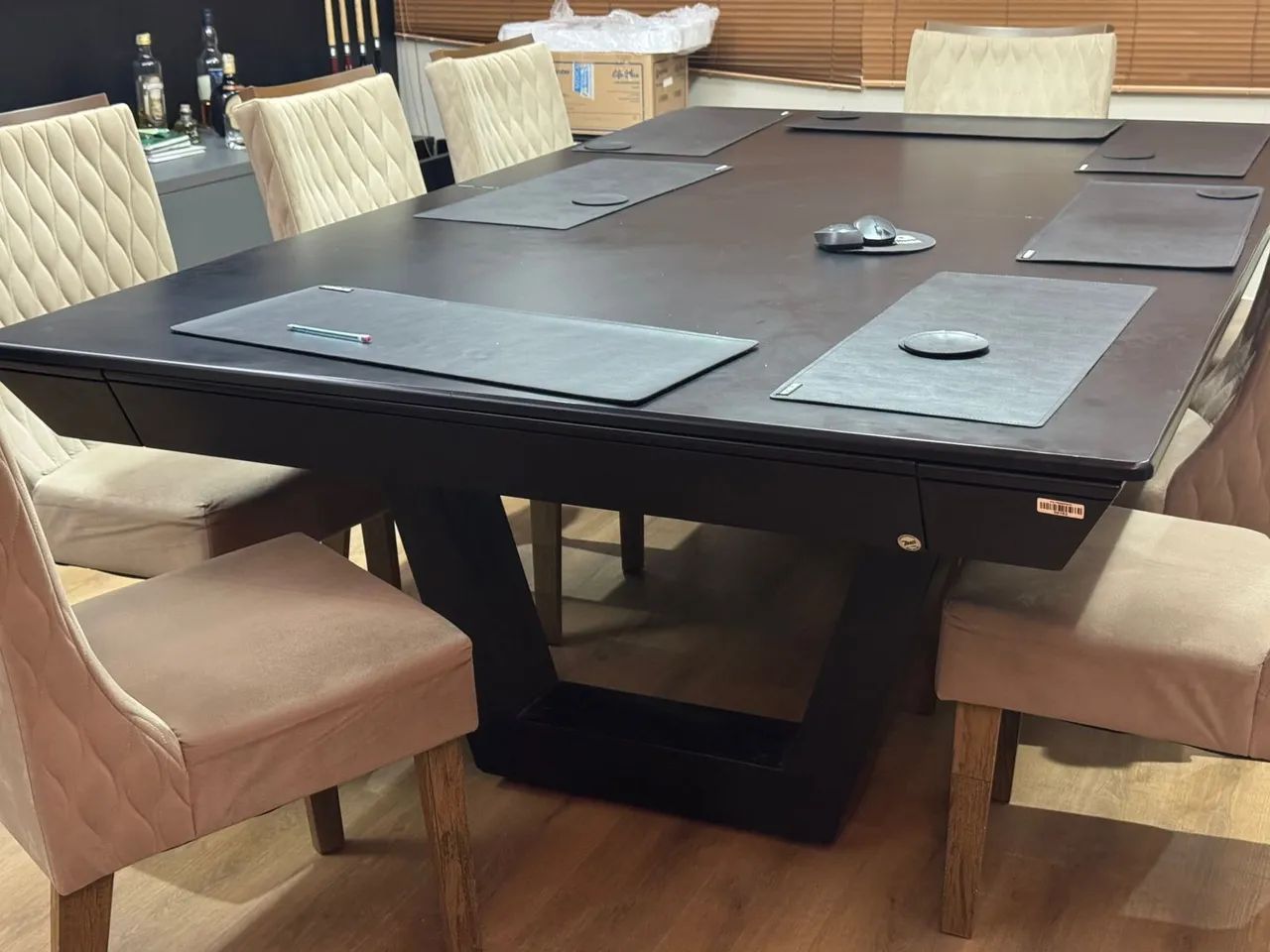Mesa de Jantar/ reunião.Moderna em Madeira com Sinuca - Foto 5