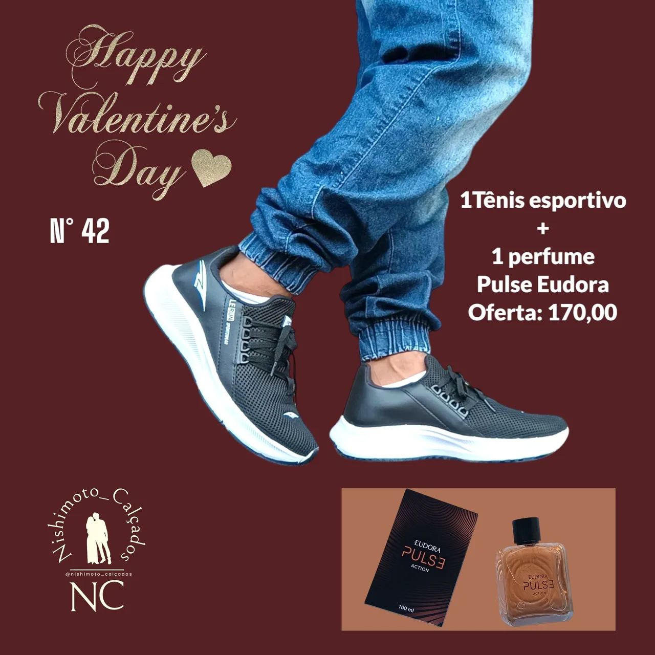 Tênis Esportivo + Perfume Pulse Eudora - Oferta Imperdível! - Foto 2