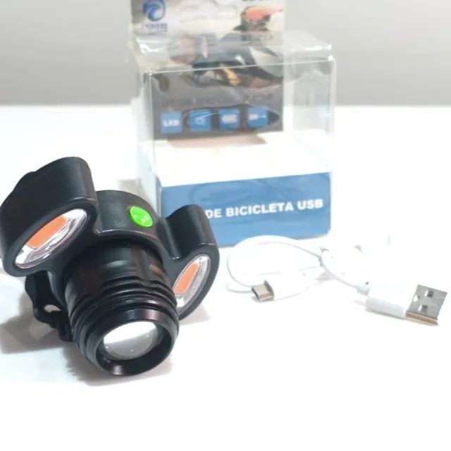 Farol Para Bike Recarregável com Foco Ajustável - Foto 2