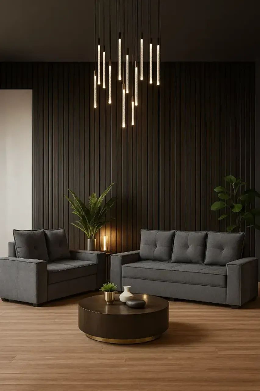 Sofá 2 e 3 lugares Barcelona Cinza