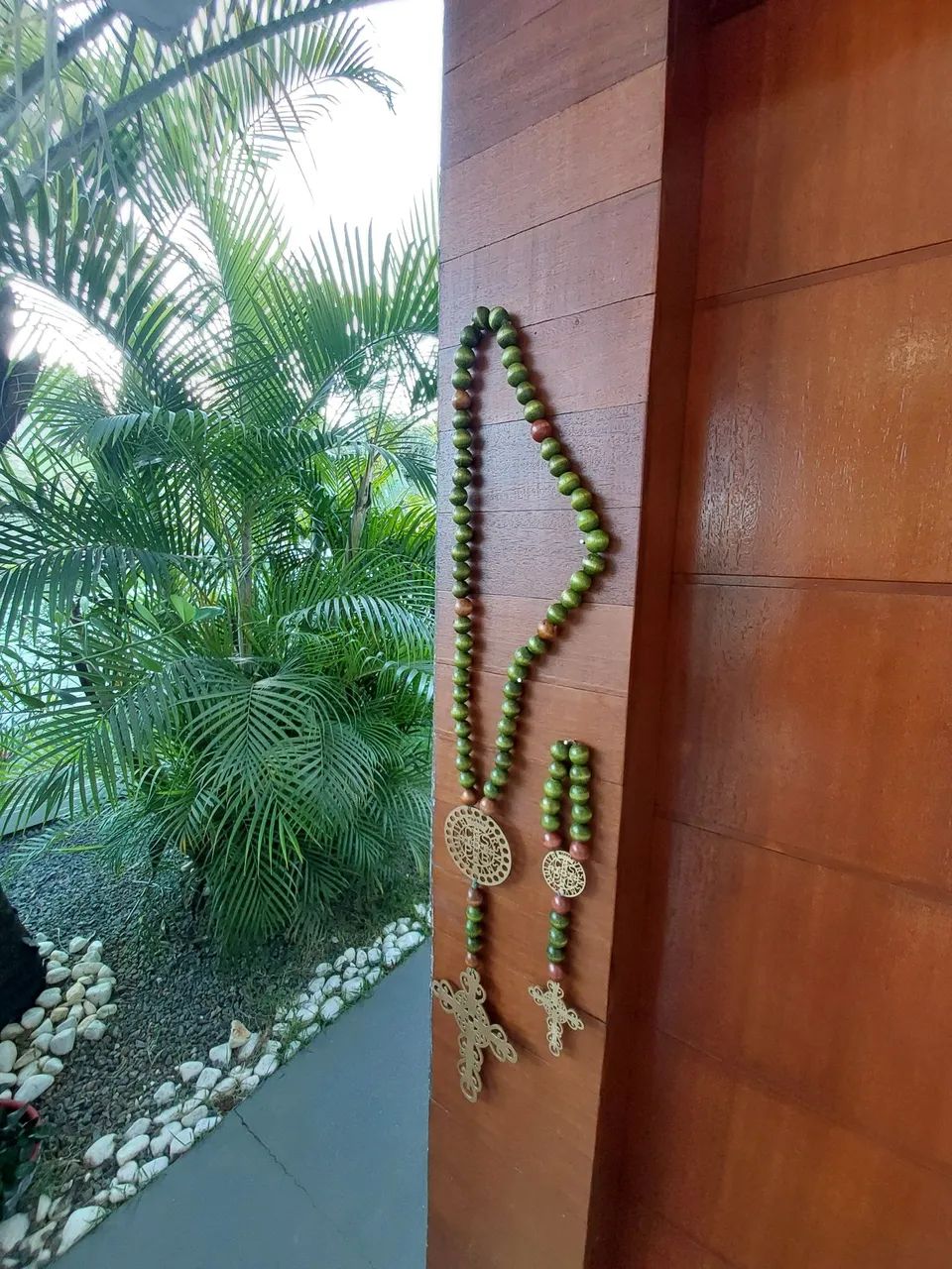 KIT COLARES DE PAREDE TERÇO E TERÇO DEZENA RÚSTICO- SÃO BENTO - Foto 4