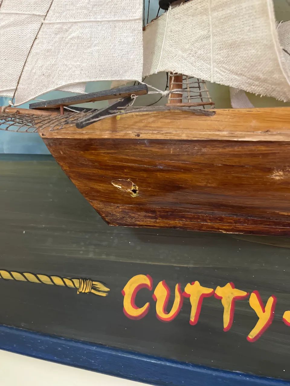 Quadro náutica em 3D com barco saindo pra fora antigo  - Foto 5