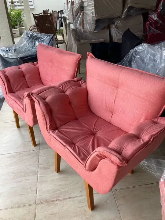 Poltronas opala kit 2 pçs cores variadas  - Foto 2