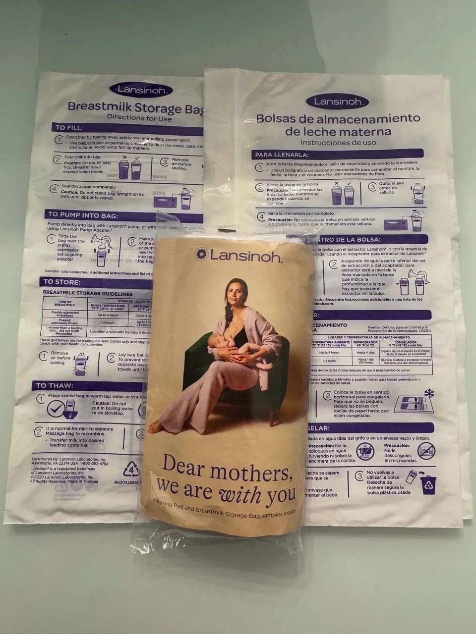 Bags Lansinoh para armazenamento de leite materno