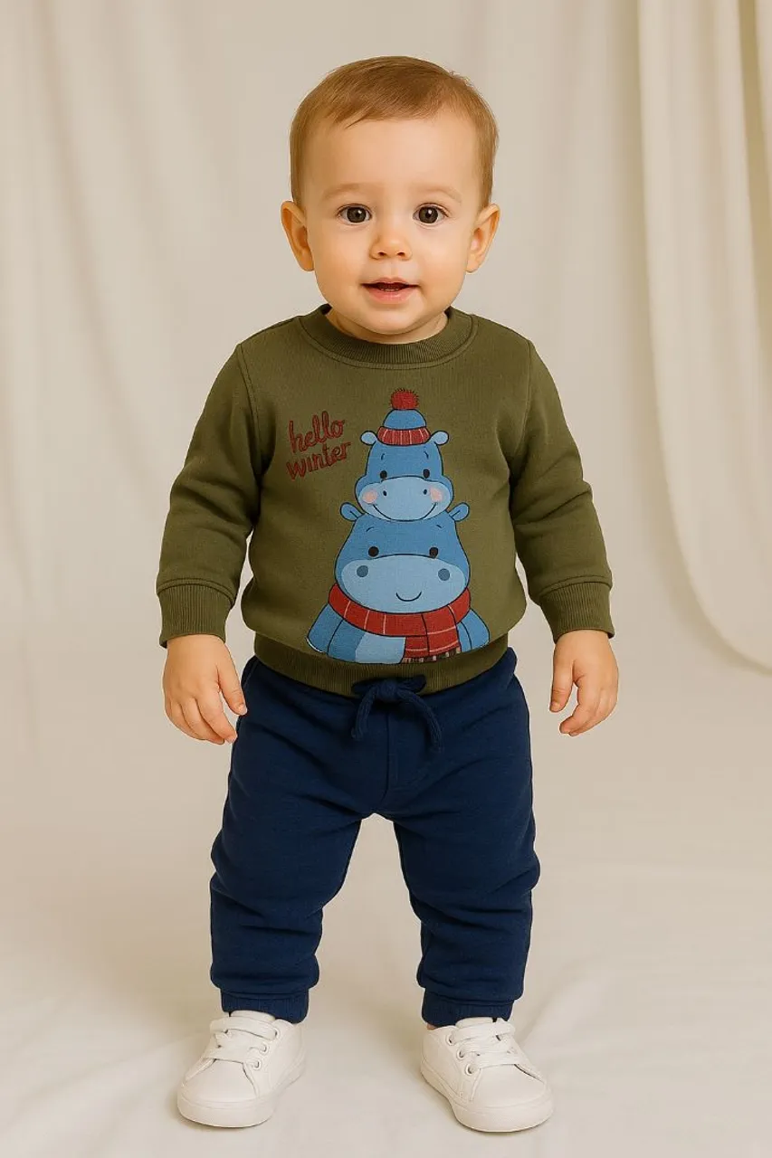 Conjunto Moletom Masculino Infantil Tamanho 1 ano