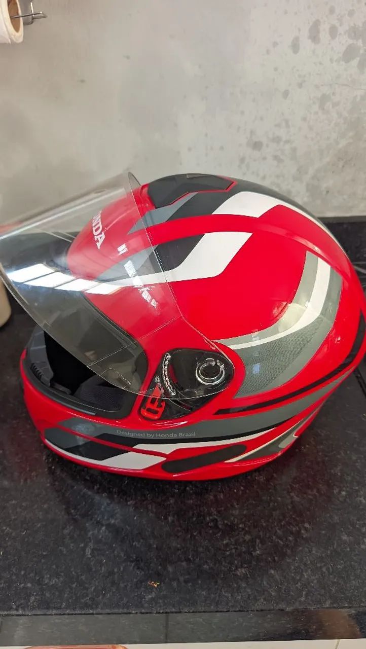 Capacete Honda Vermelho NOVO - Foto 4