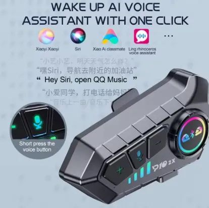 Par Intercomunicador YP10 2x 300m Bluetooth 5.3 Fone Capacete - Foto 3