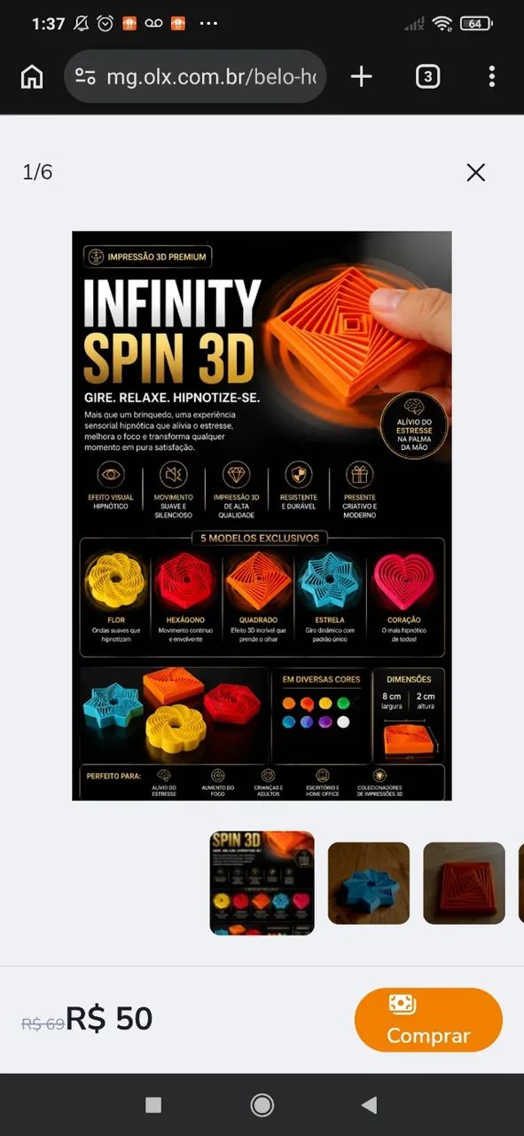 Brinquedo articulado 3D