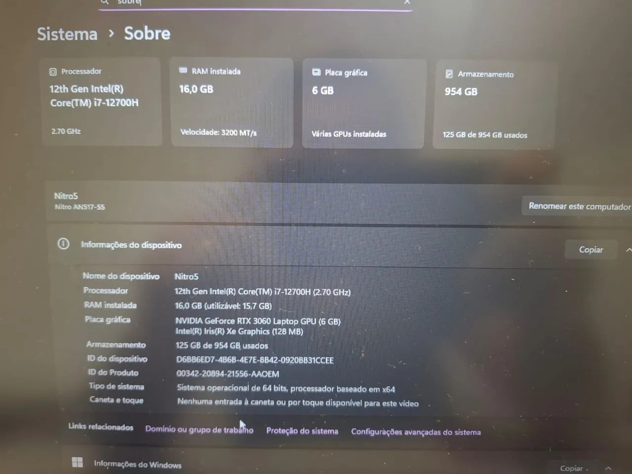 Notebook Gamer Acre nitro 5 i7 - Foto 4