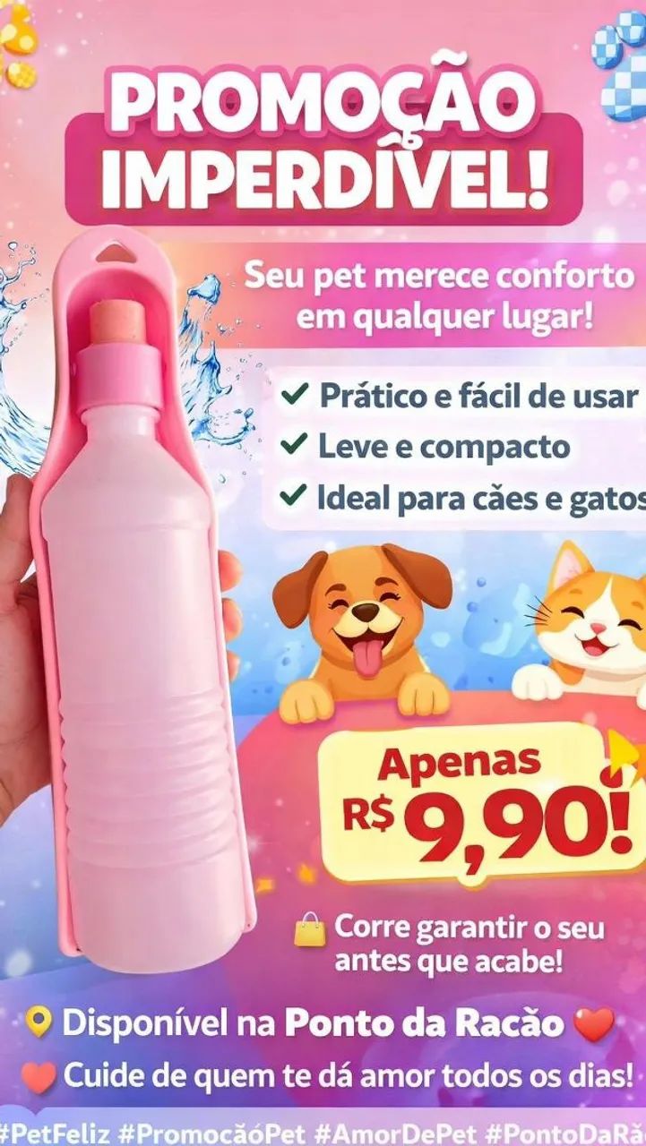 Bebedouro portátil pet