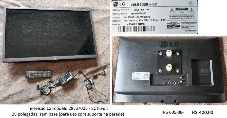 TV 28 polegadas LG 28LB700B-SC