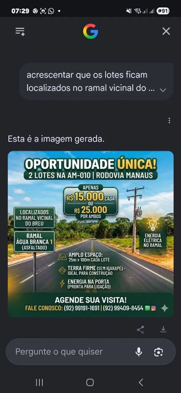 2 Lotes 25x100 Ramal Água Branca 