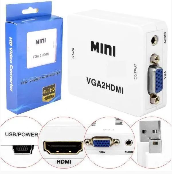 Adaptador Conversor VGA para HDMI  - Foto 3