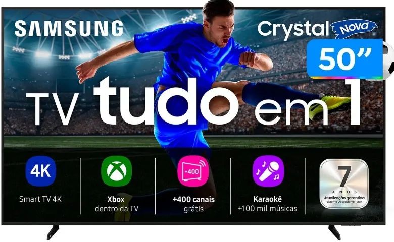 TV SAMSUNG 50P SMART 4K COMANDO VOZ COM CAIXA 