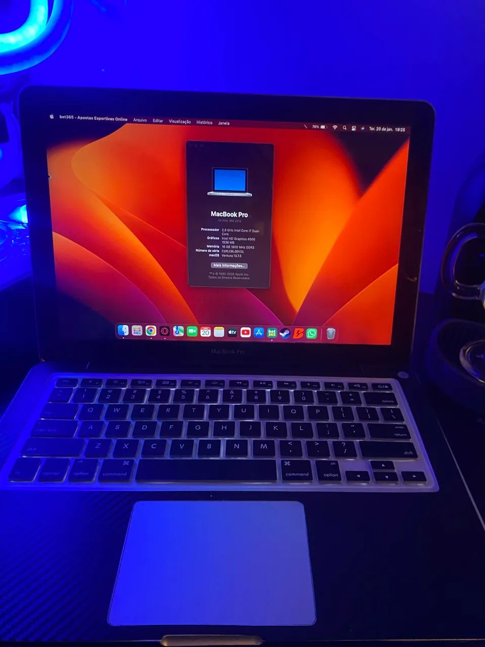 MacBook Pro 13 Inch Mid 2012 - Computadores e Desktops - Costa