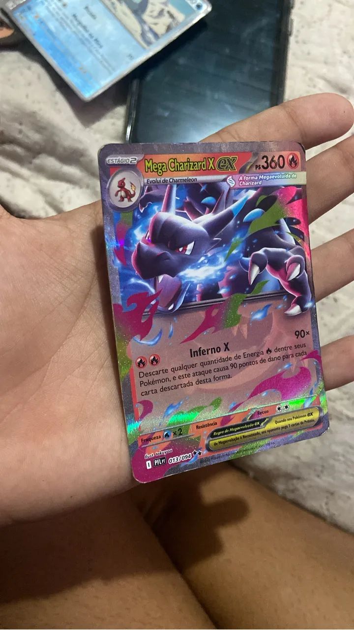 Venda-se carta Pokémon, MEGA CHARIZARD X EX (160 reais)