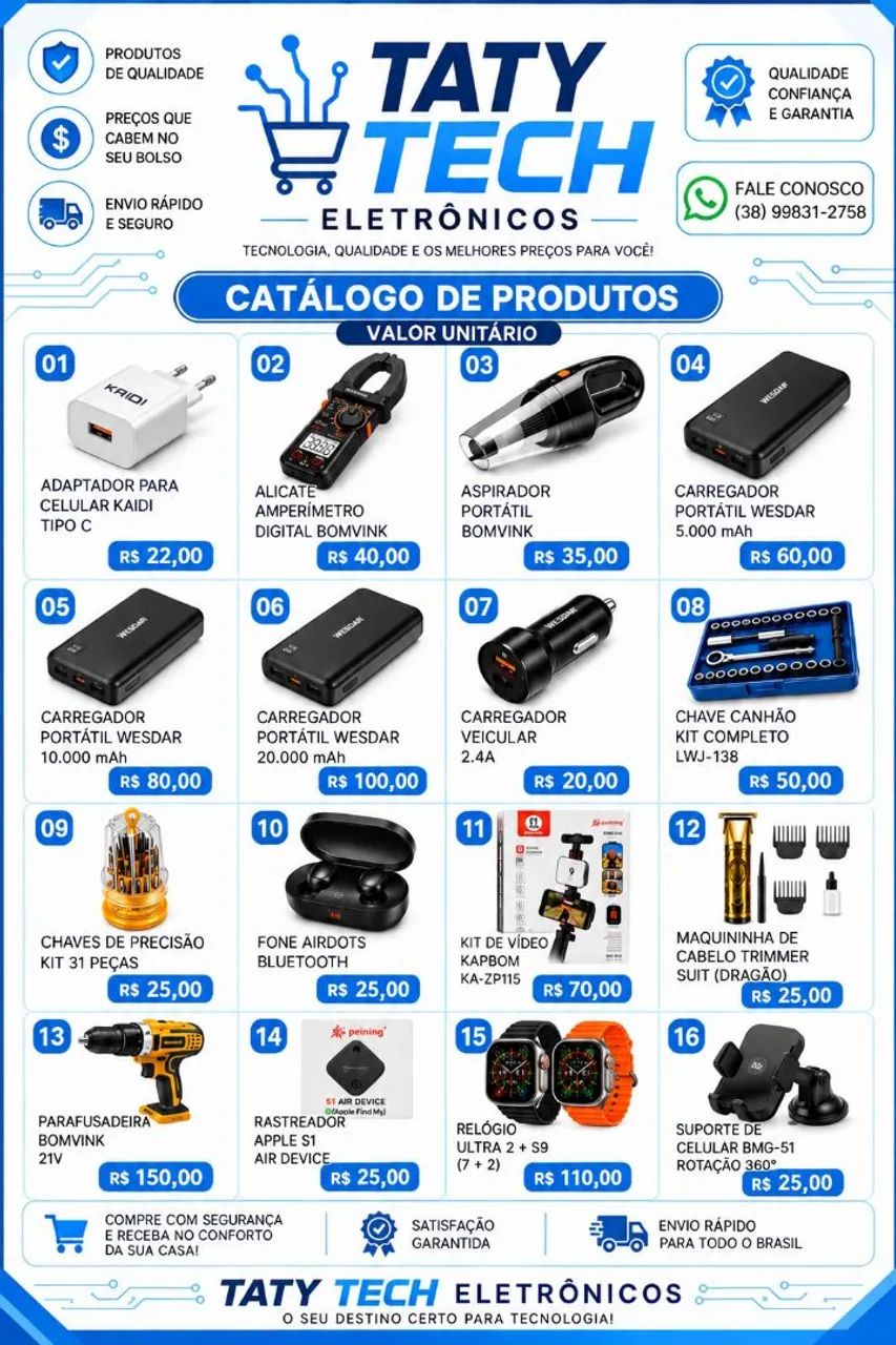 Produtos variados