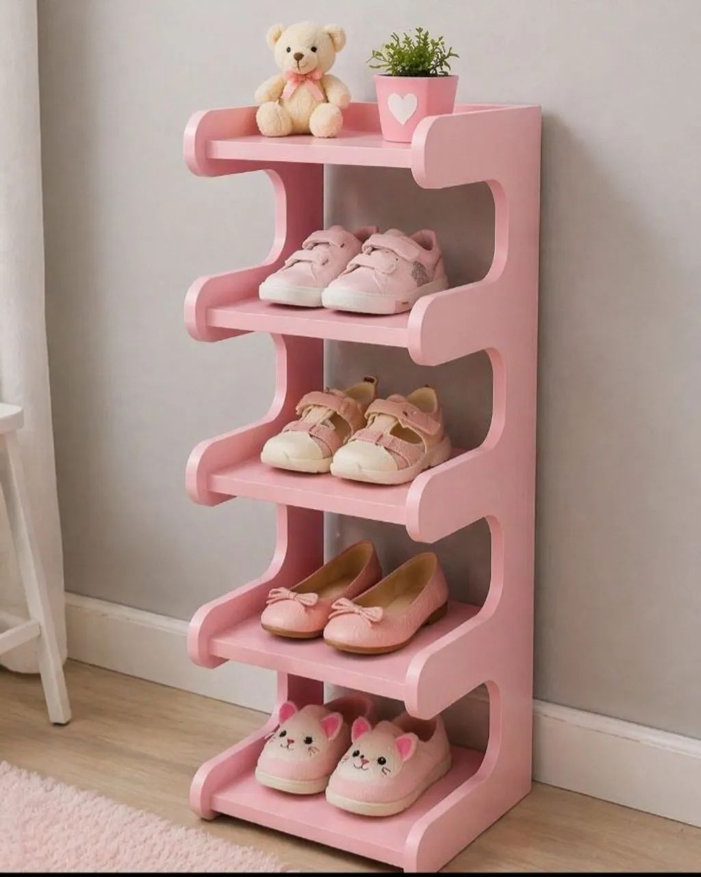 Sapateira infantil em MDF 
