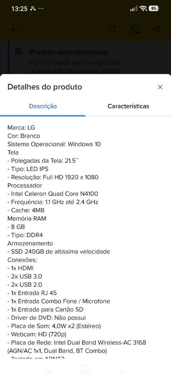 ALL In One LG 22 polegadas  - Foto 5