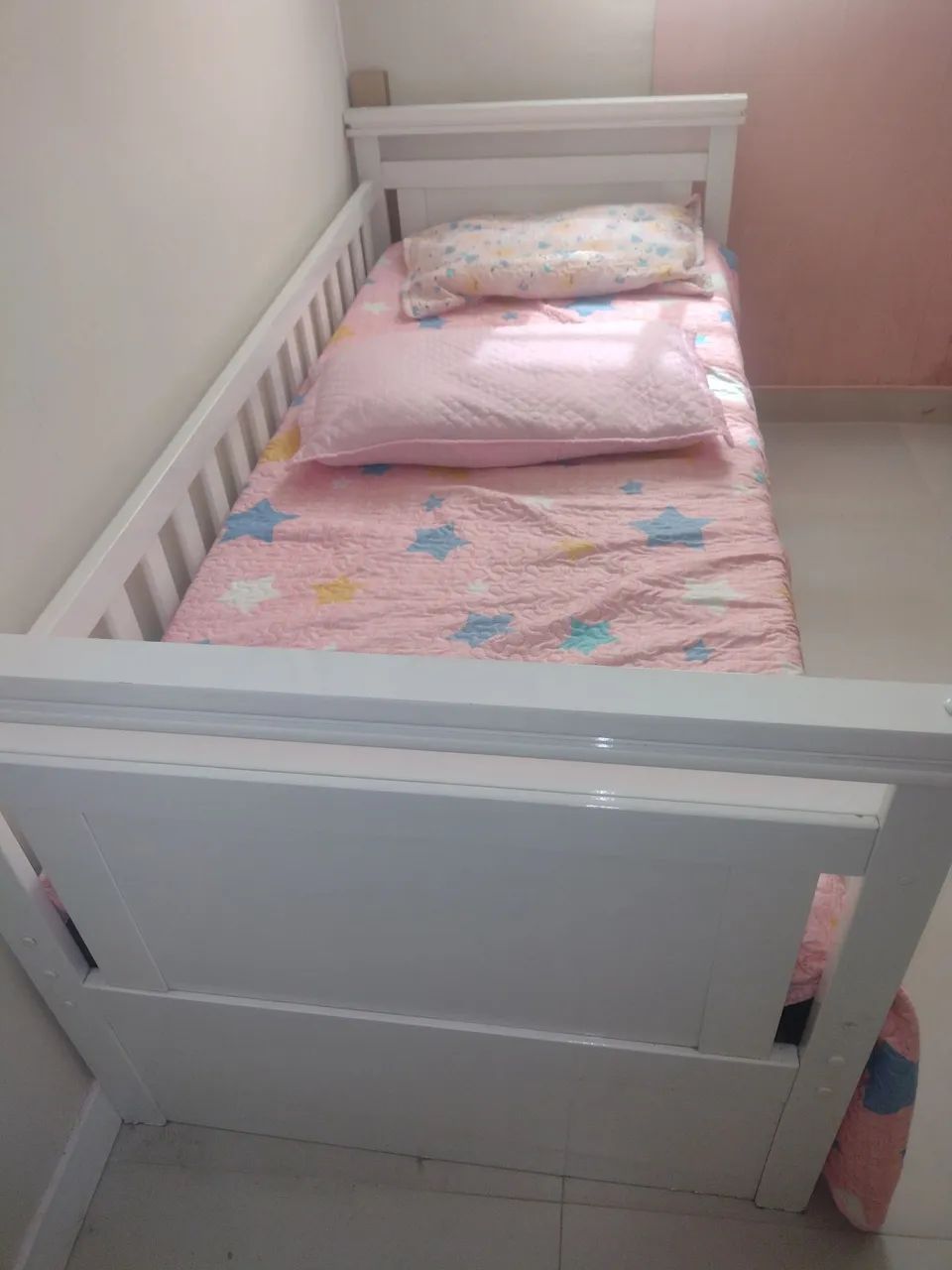 Cama Solteiro Branca 