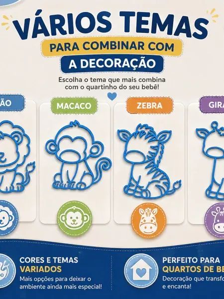 Kit quadros animais para decoração de quartos - Foto 3