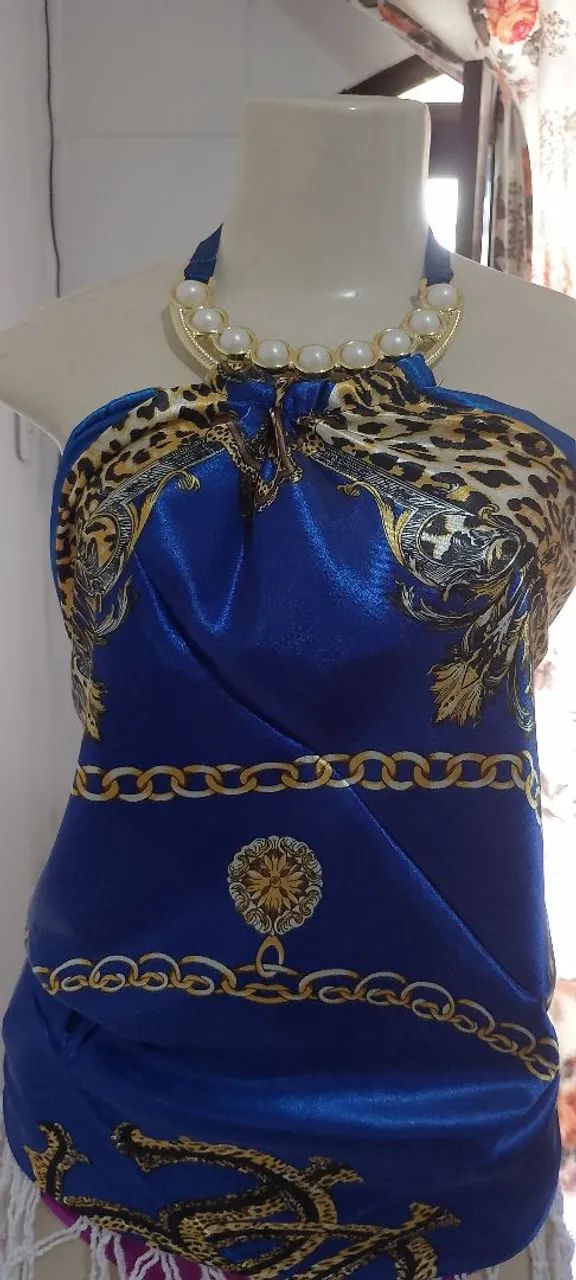 Blusa de Cetim de Seda - Foto 2