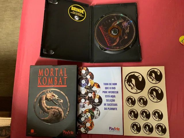 DVD Mortal Kombat o Filme Original com Luva, Perfeito