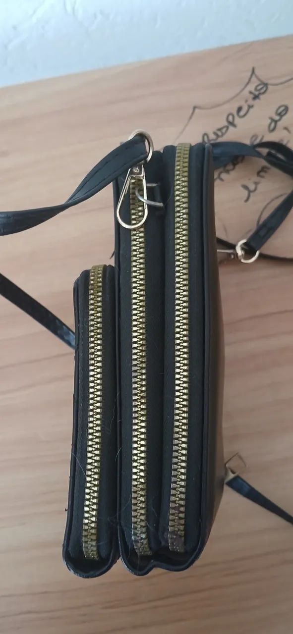Bolsa Carteira Feminina Mini Transversal Preta - Compacta e Funcional - Foto 4