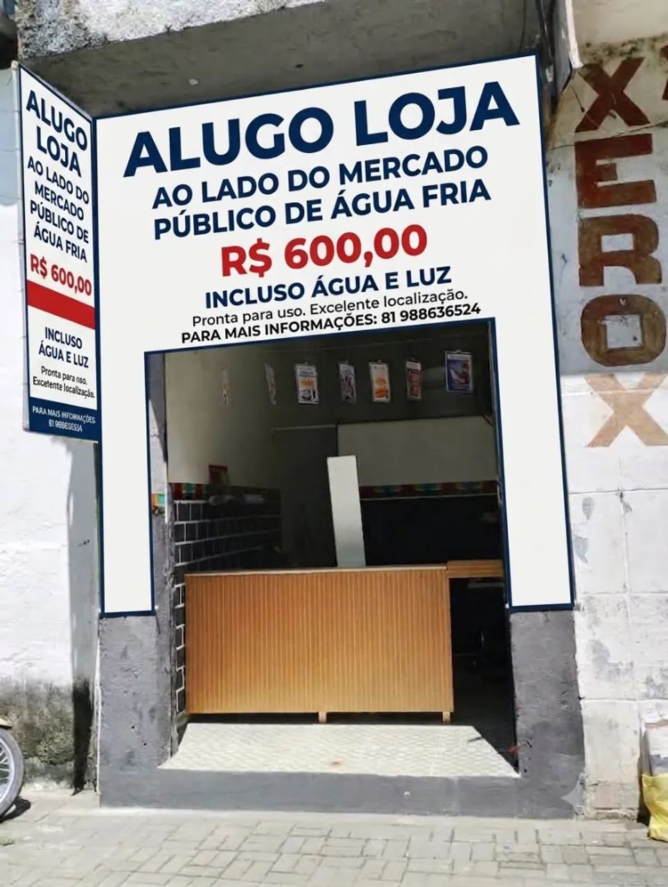 Alugo loja em Água Fria