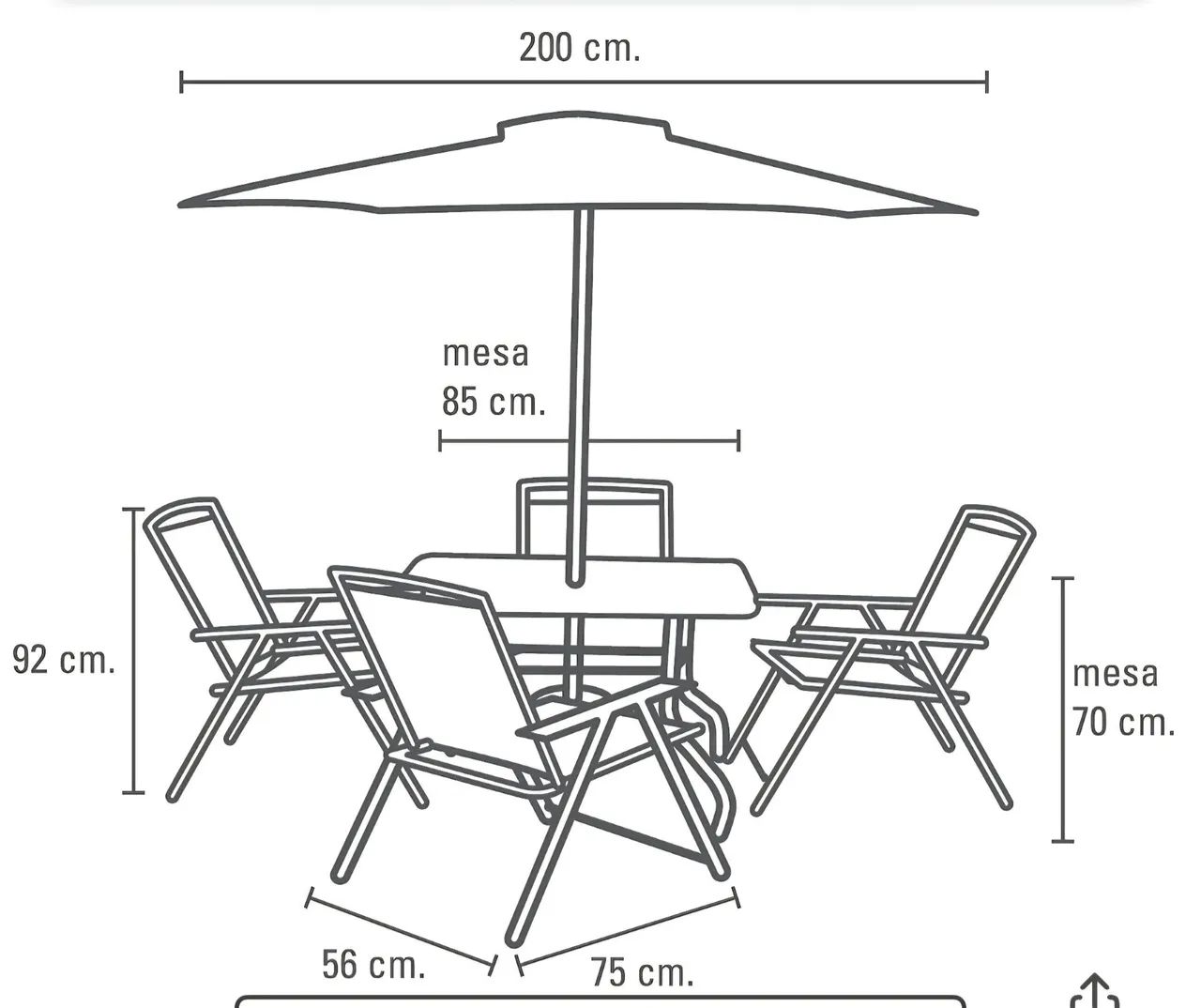 Conjunto de mesa e cadeiras para varanda - Foto 2
