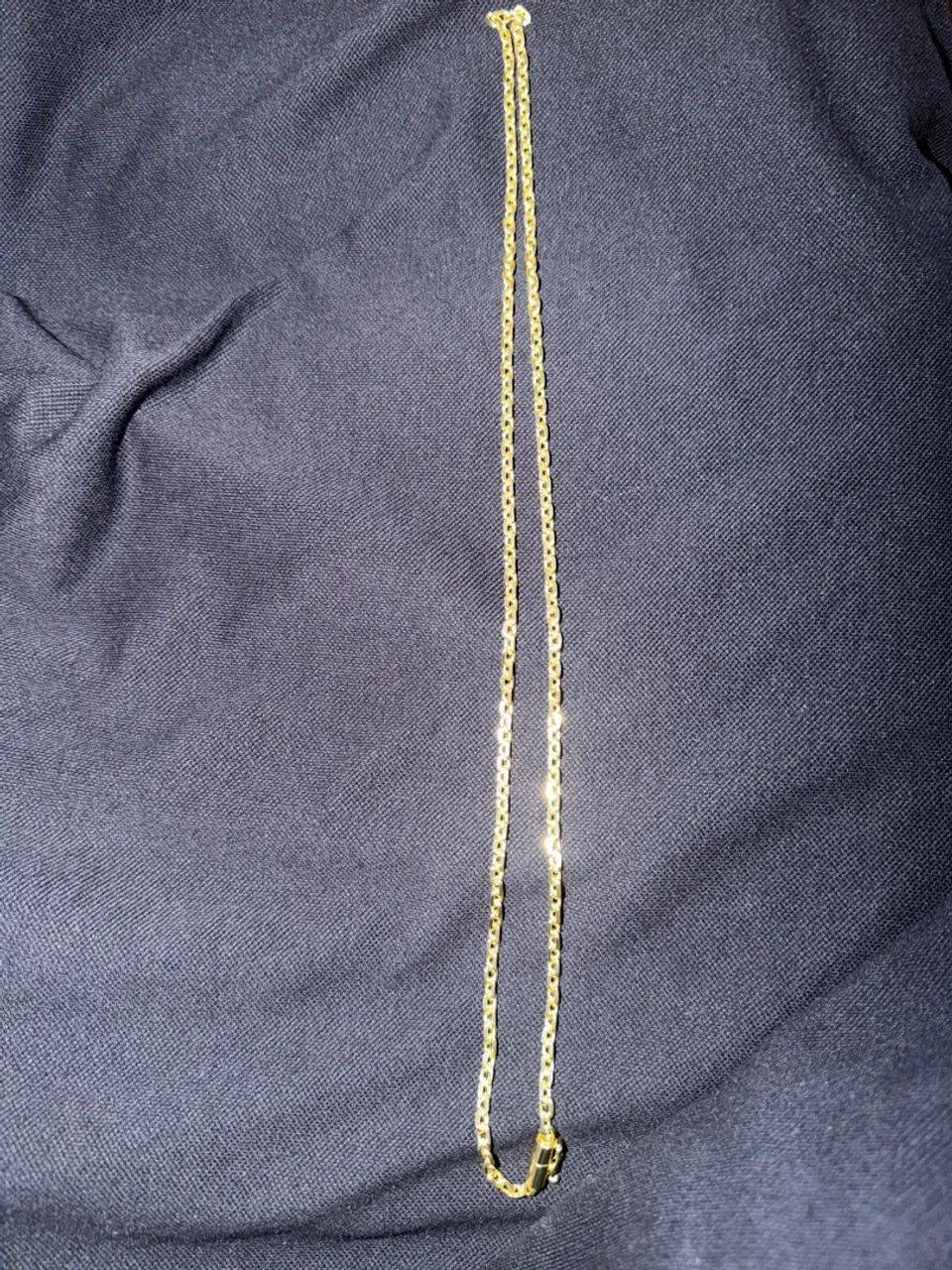  Cordão de ouro 18k cadeado - Foto 2