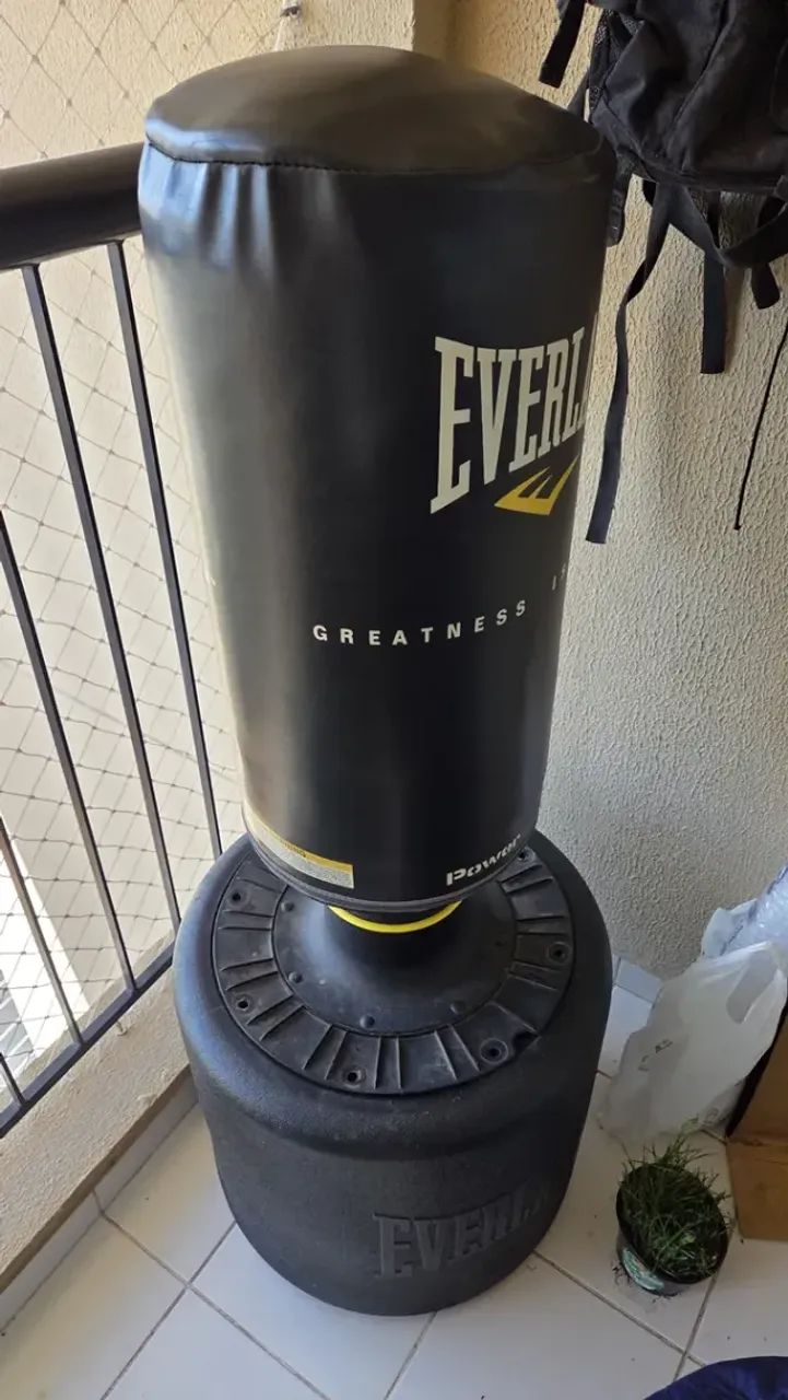 Saco De Boxe Torre Com Base De Chão Powercore Everlast Preto (Usado) - Foto 2