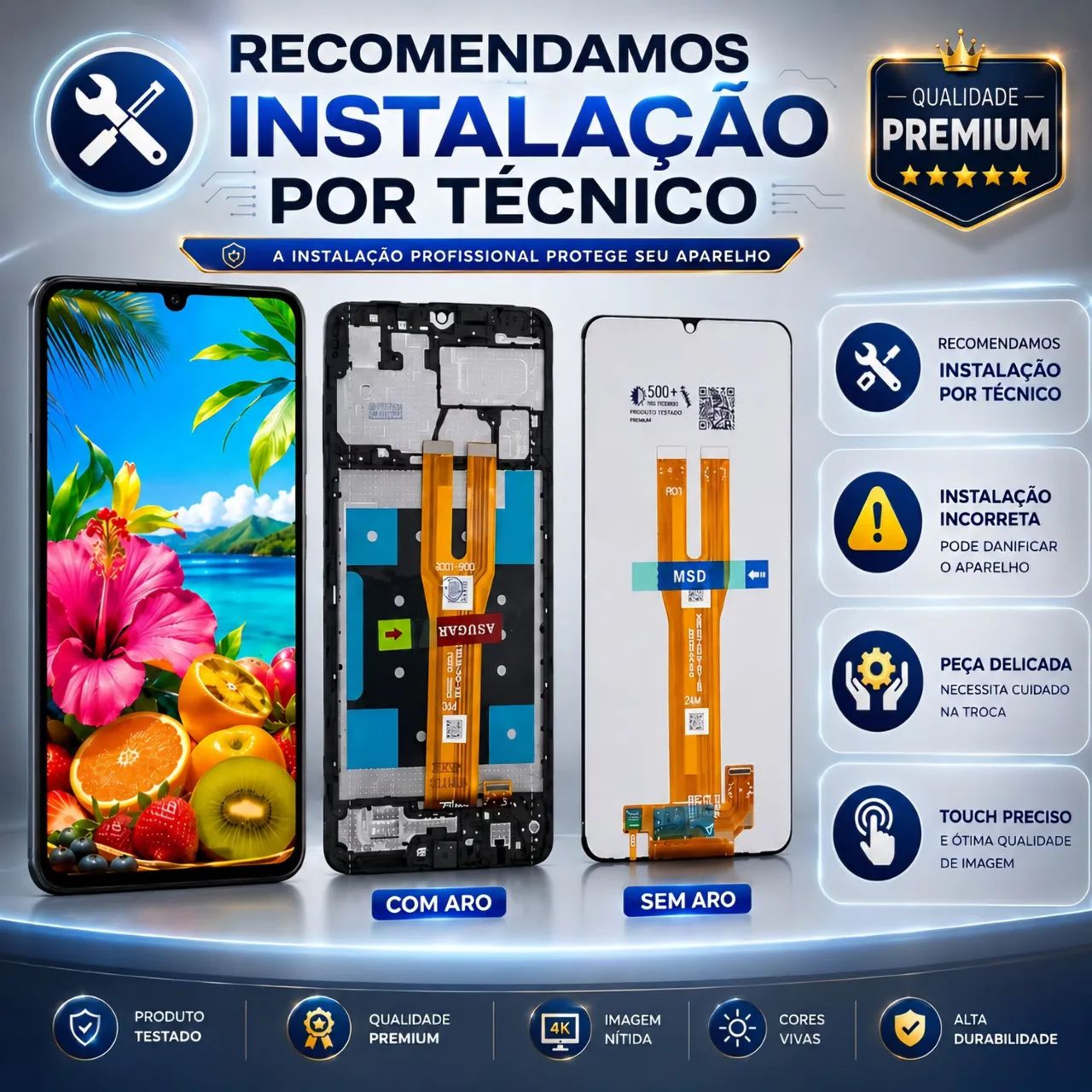 Tela Frontal Touch Display Samsung Galaxy A06 4G com Aro - Cores Vivas e Encaixe Preciso - Foto 3