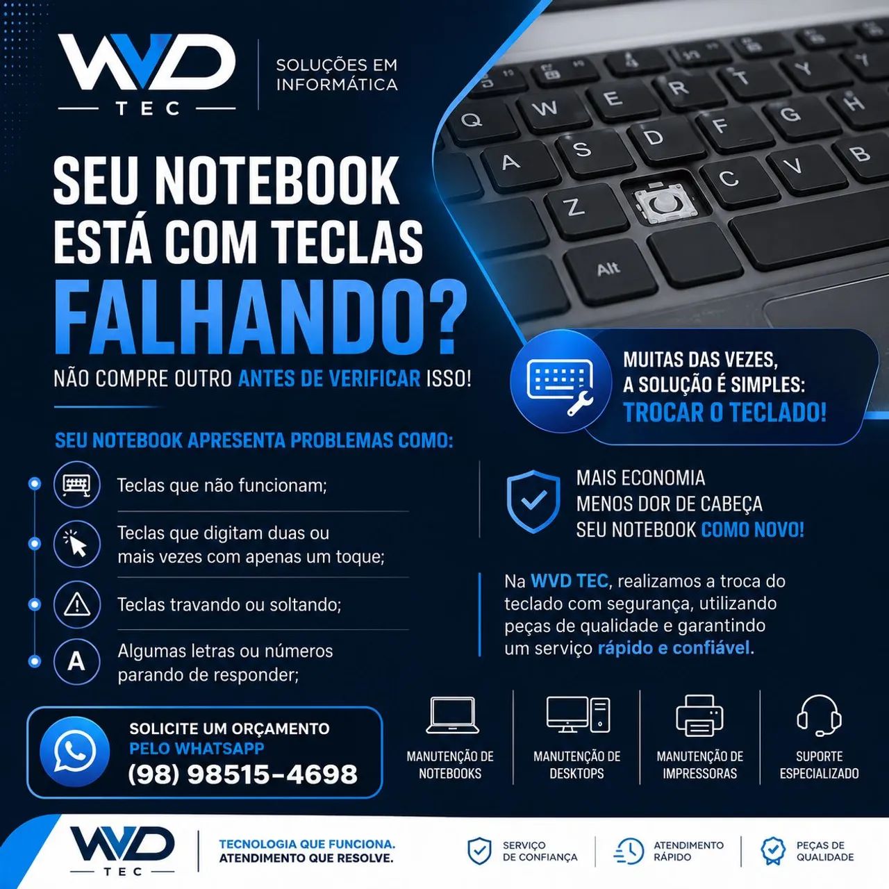 Teclado do Notebook Não Funciona? Nós Resolvemos!