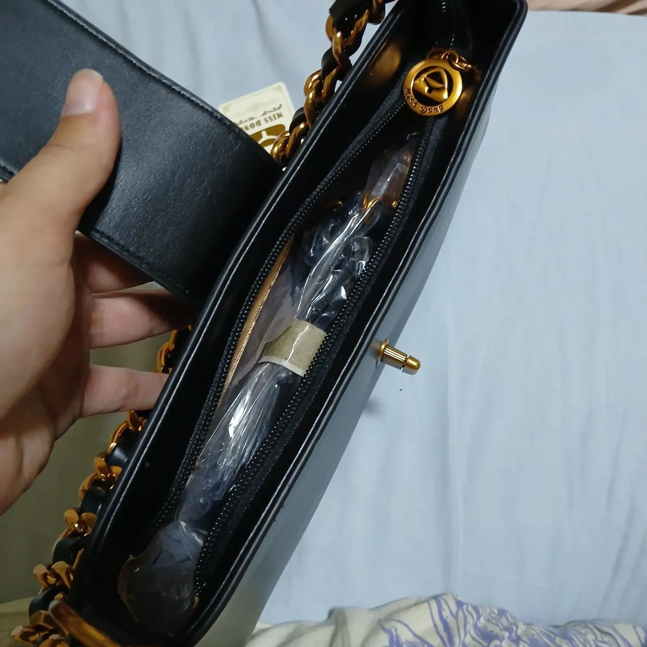 Bolsa preta com alça - Foto 3