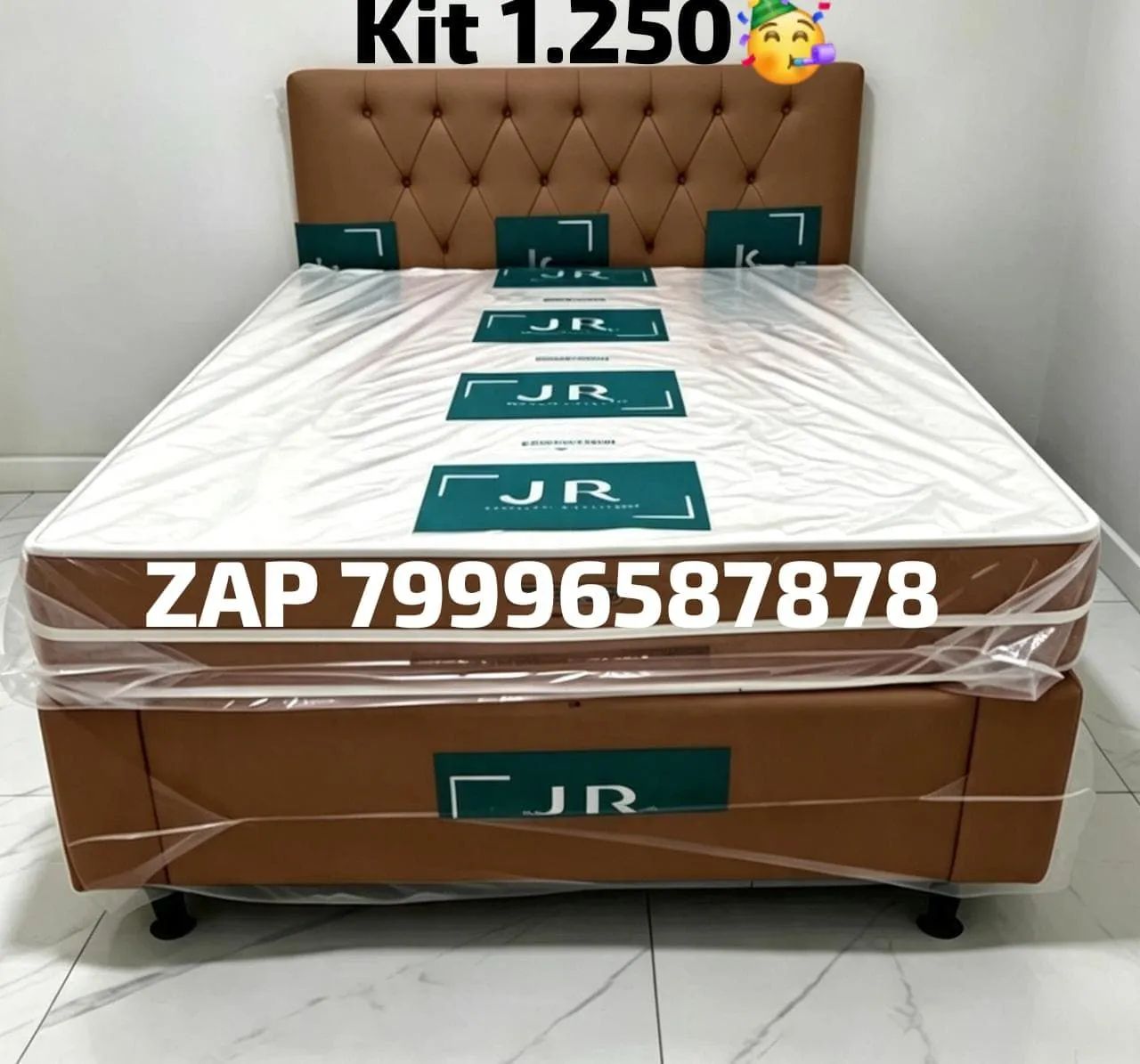 Base cama box casal bipartida Queen e colchão   - Foto 2