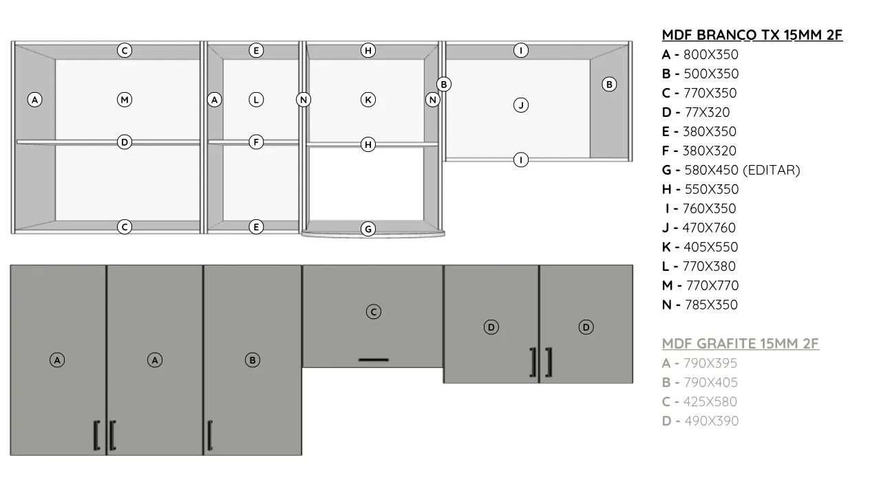 Plano de corte lista de material para móveis - Foto 5